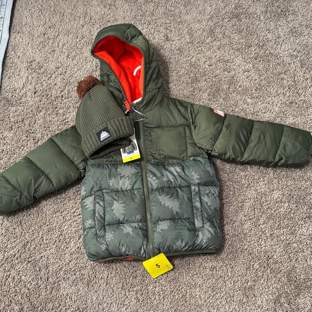 Snozu Kids Green Puffer Jacket
